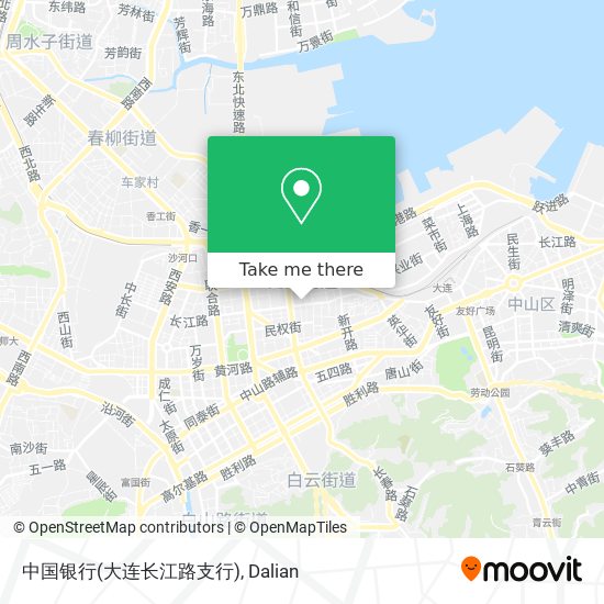 中国银行(大连长江路支行) map
