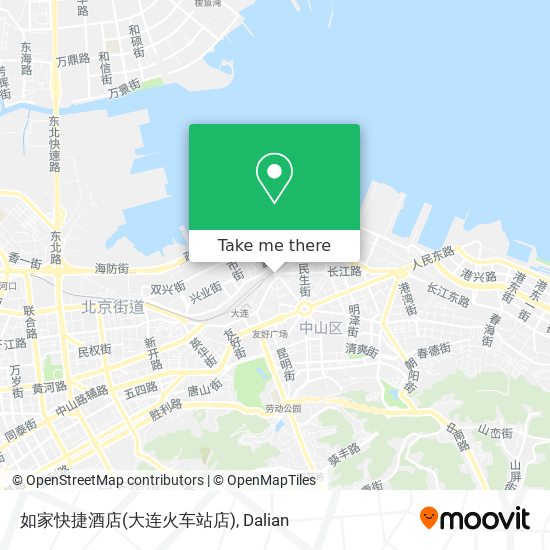 如家快捷酒店(大连火车站店) map