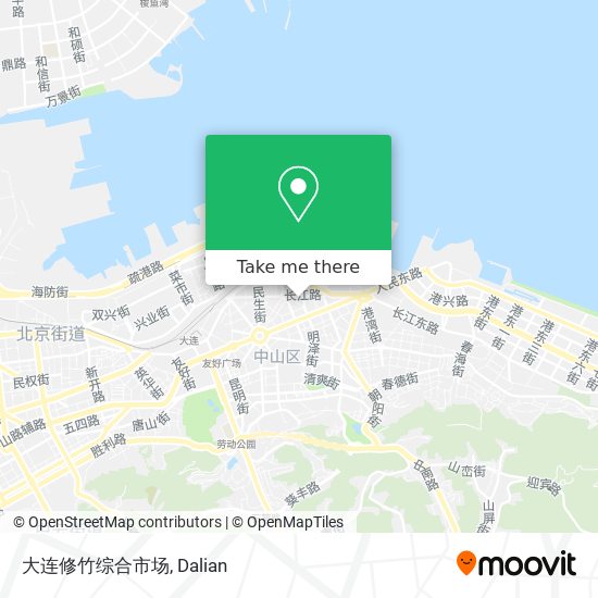大连修竹综合市场 map