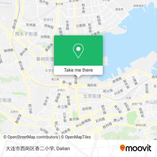 大连市西岗区香二小学 map