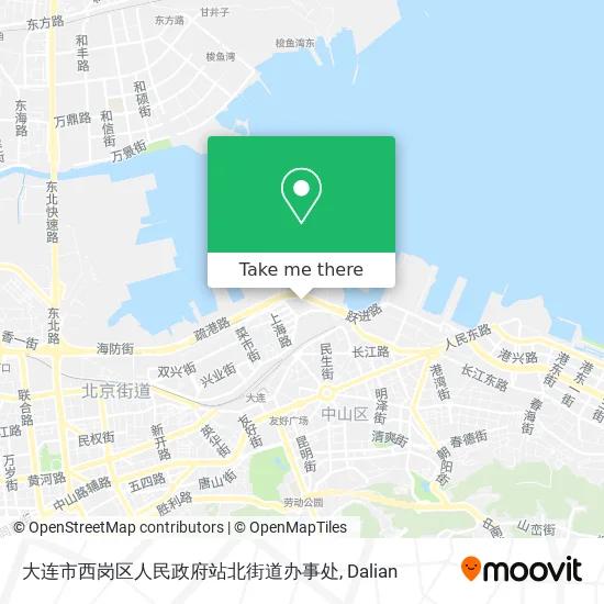 大连市西岗区人民政府站北街道办事处 map
