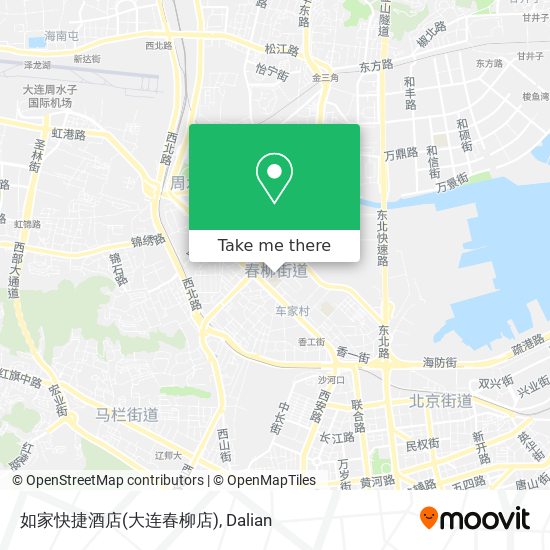 如家快捷酒店(大连春柳店) map