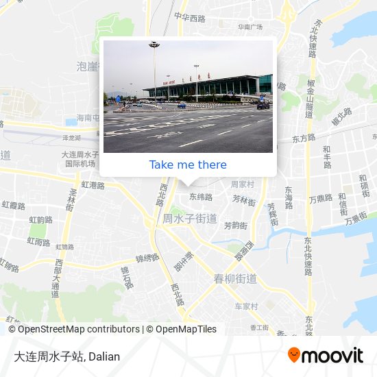 大连周水子站 map