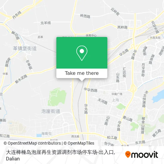 大连棒棰岛泡崖再生资源调剂市场停车场-出入口 map