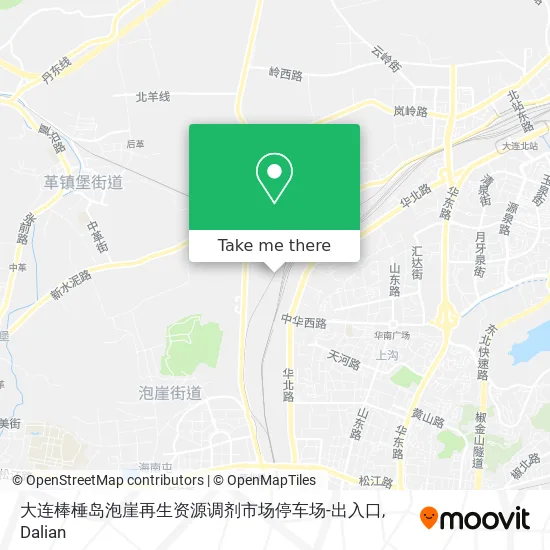 大连棒棰岛泡崖再生资源调剂市场停车场-出入口 map