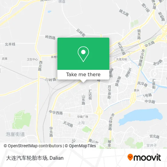 大连汽车轮胎市场 map