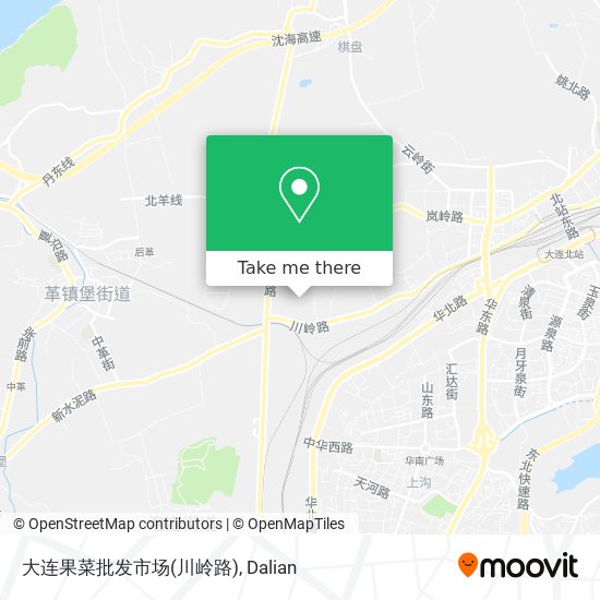 大连果菜批发市场(川岭路) map