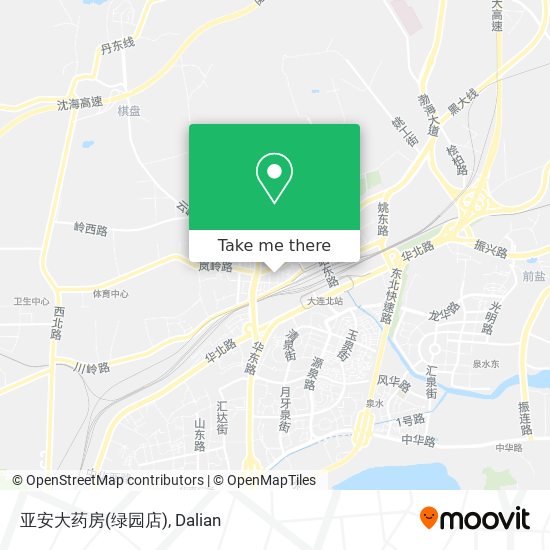 亚安大药房(绿园店) map