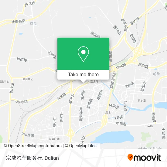 宗成汽车服务行 map