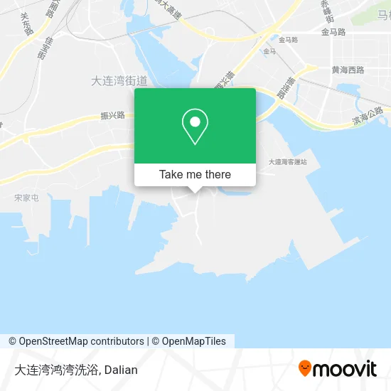 大连湾鸿湾洗浴 map