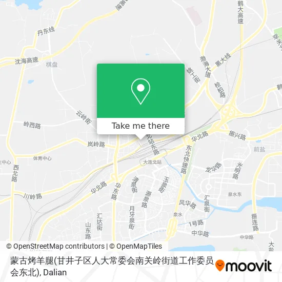 蒙古烤羊腿(甘井子区人大常委会南关岭街道工作委员会东北) map