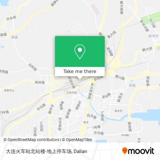 大连火车站北站楼-地上停车场 map