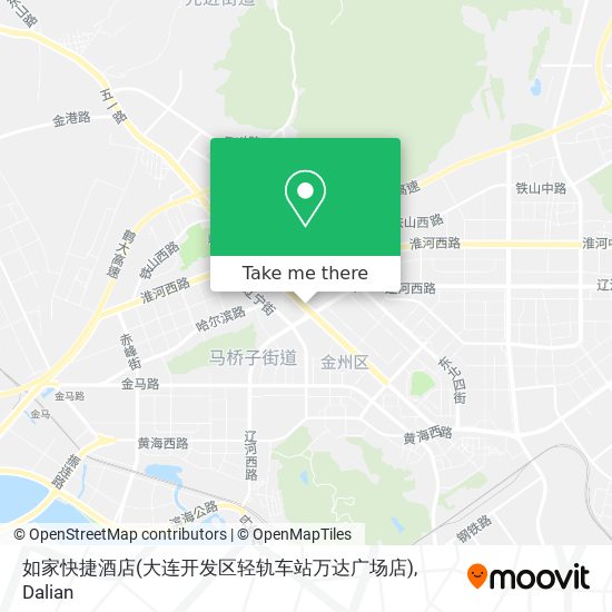 如家快捷酒店(大连开发区轻轨车站万达广场店) map