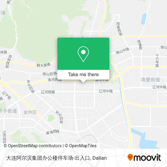 大连阿尔滨集团办公楼停车场-出入口 map