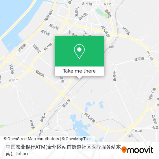 中国农业银行ATM(金州区站前街道社区医疗服务站东南) map