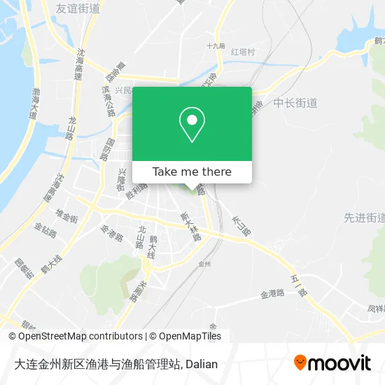 大连金州新区渔港与渔船管理站 map