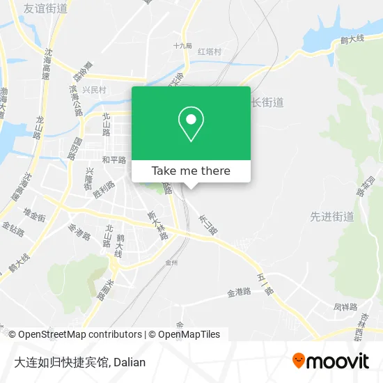 大连如归快捷宾馆 map