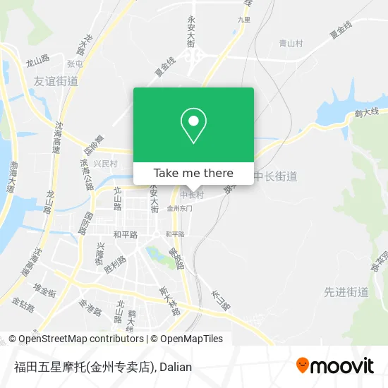 福田五星摩托(金州专卖店) map