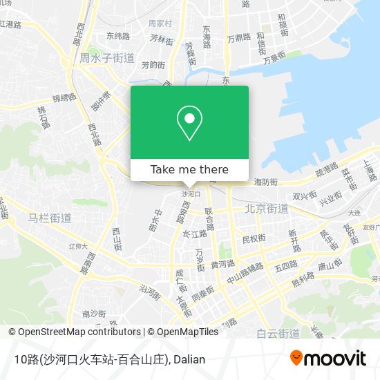 10路(沙河口火车站-百合山庄) map