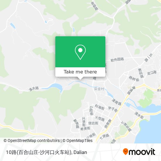 10路(百合山庄-沙河口火车站) map