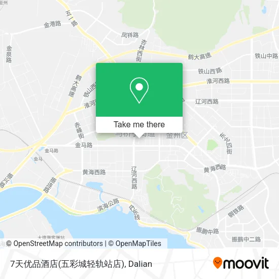 7天优品酒店(五彩城轻轨站店) map