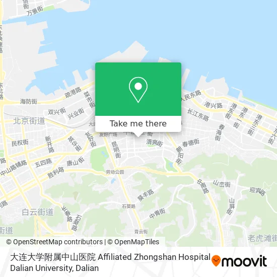 大连大学附属中山医院 Affiliated Zhongshan Hospital Dalian University map