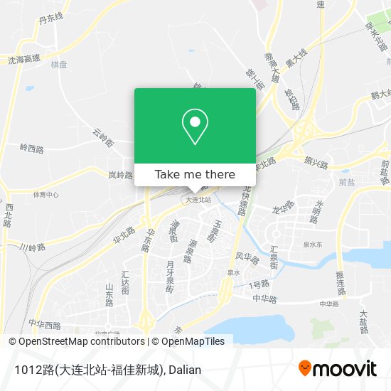 1012路(大连北站-福佳新城) map
