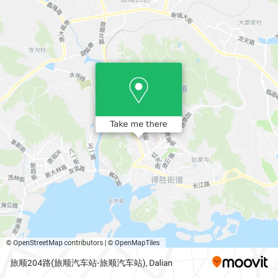 旅顺204路(旅顺汽车站-旅顺汽车站) map
