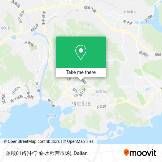 旅顺81路(中学前-水师营市场) map