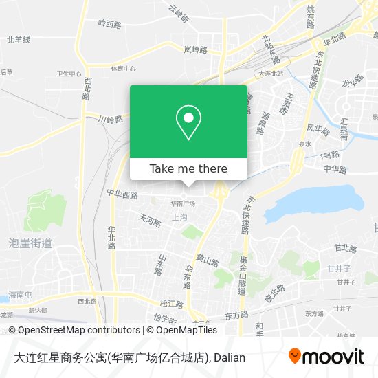 大连红星商务公寓(华南广场亿合城店) map