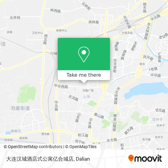 大连汉城酒店式公寓亿合城店 map
