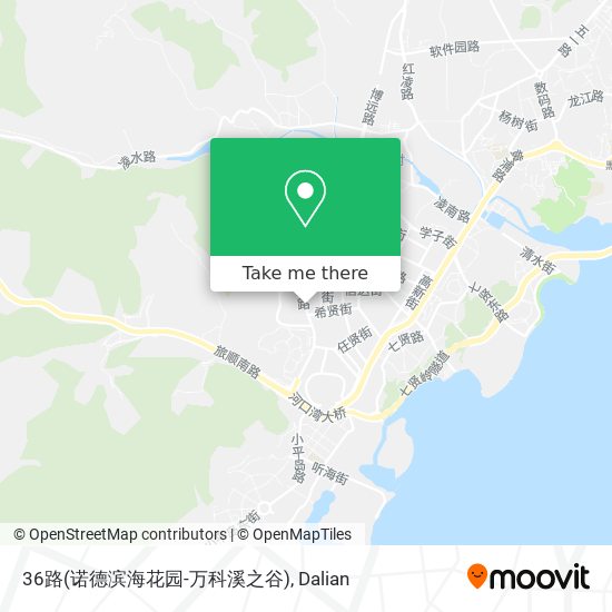 36路(诺德滨海花园-万科溪之谷) map