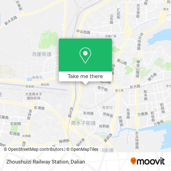 Zhoushuizi Railway Station map