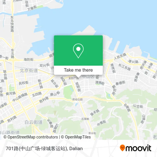 701路(中山广场-绿城客运站) map