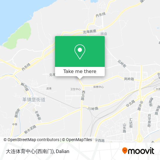 大连体育中心(西南门) map
