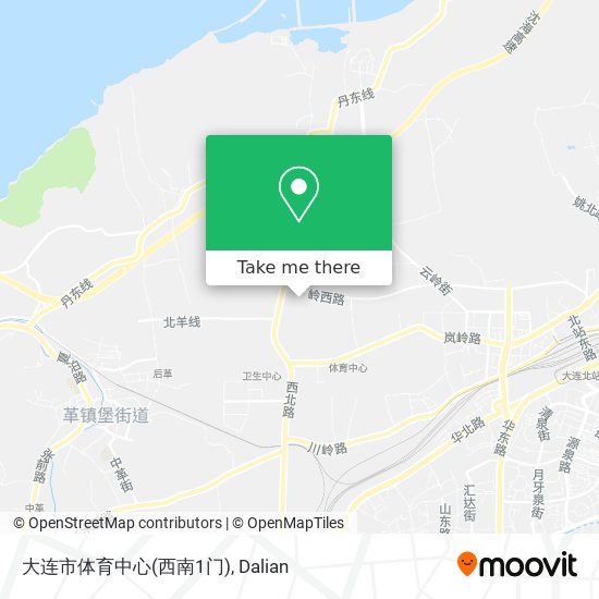大连市体育中心(西南1门) map
