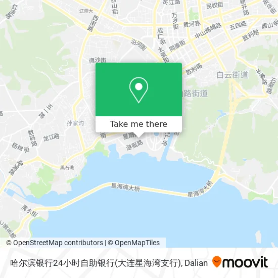 哈尔滨银行24小时自助银行(大连星海湾支行) map