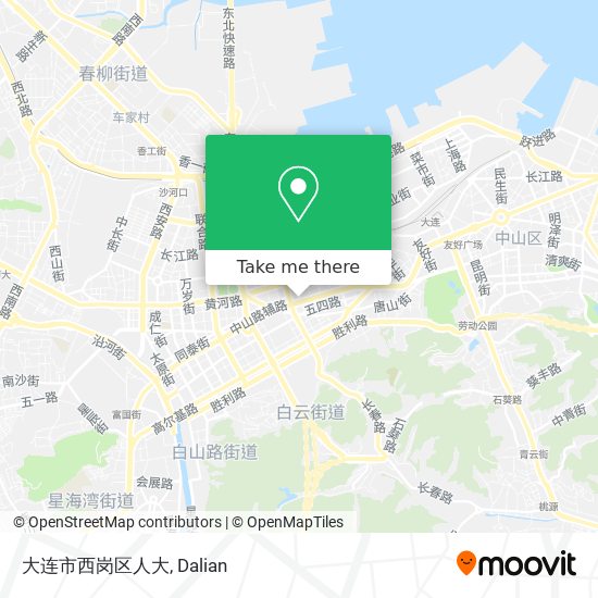 大连市西岗区人大 map
