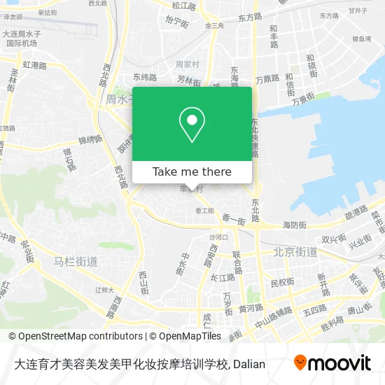 大连育才美容美发美甲化妆按摩培训学校 map