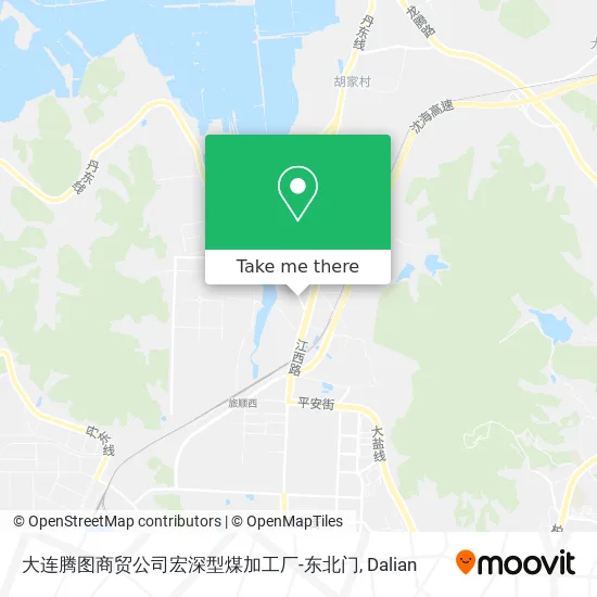 大连腾图商贸公司宏深型煤加工厂-东北门 map