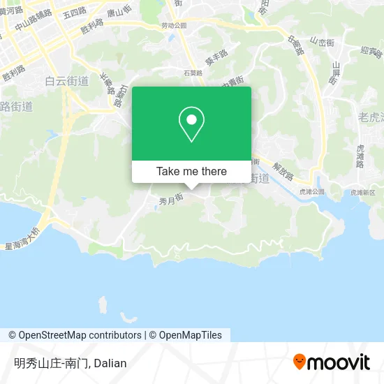 明秀山庄-南门 map