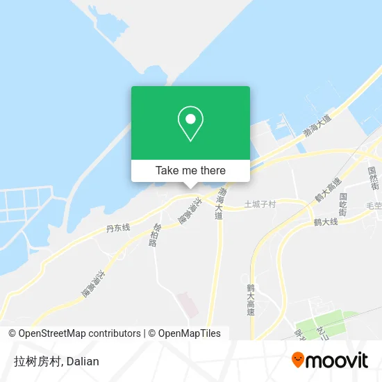 拉树房村 map