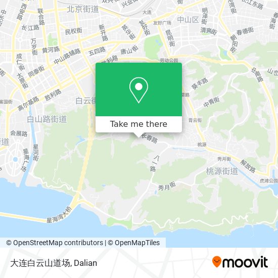 大连白云山道场 map