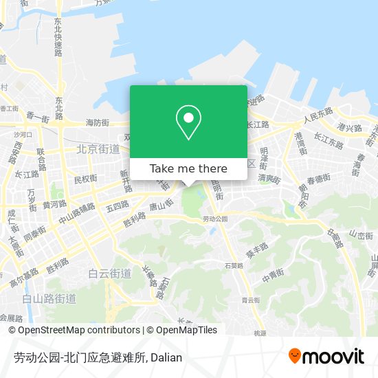 劳动公园-北门应急避难所 map