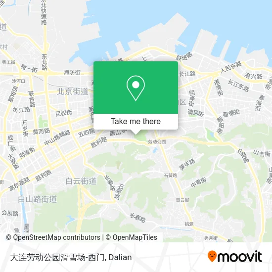 大连劳动公园滑雪场-西门 map