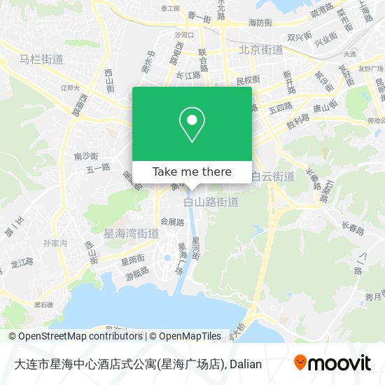 大连市星海中心酒店式公寓(星海广场店) map