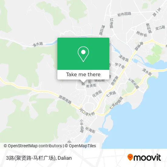 3路(聚贤路-马栏广场) map