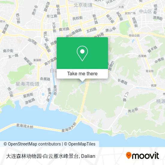 大连森林动物园-白云雁水峰景台 map