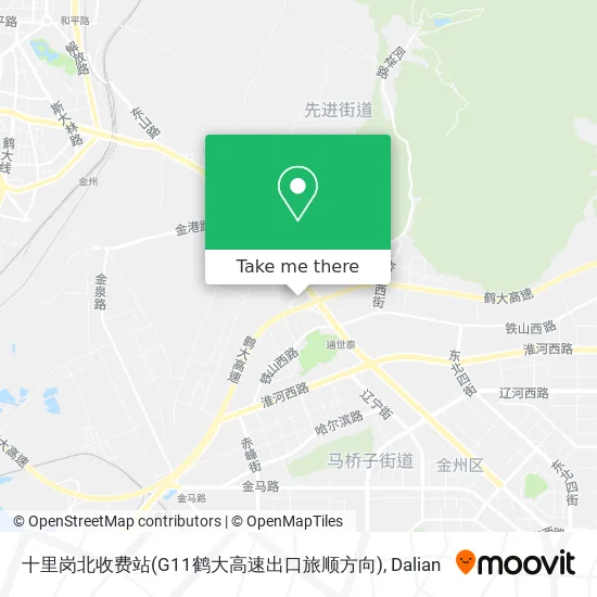 十里岗北收费站(G11鹤大高速出口旅顺方向) map