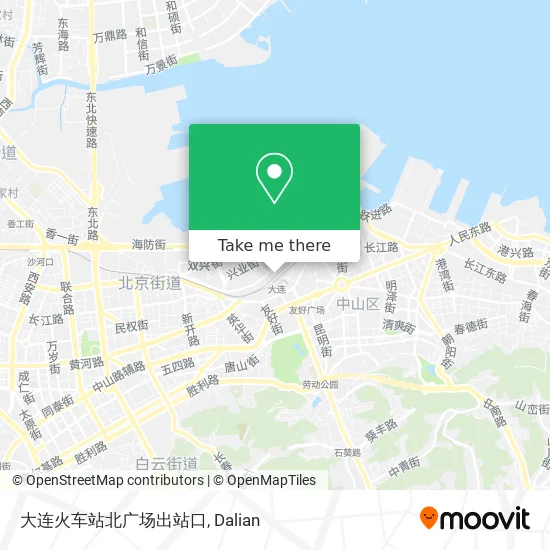 大连火车站北广场出站口 map